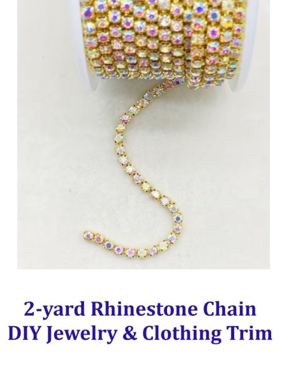 2-yard Rhinestone Chain DIY Jewelry & Clothing Trim
